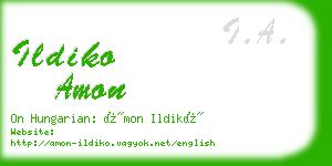 ildiko amon business card